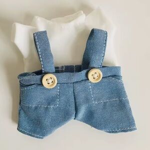 Blue Denim Labubu Overalls with top